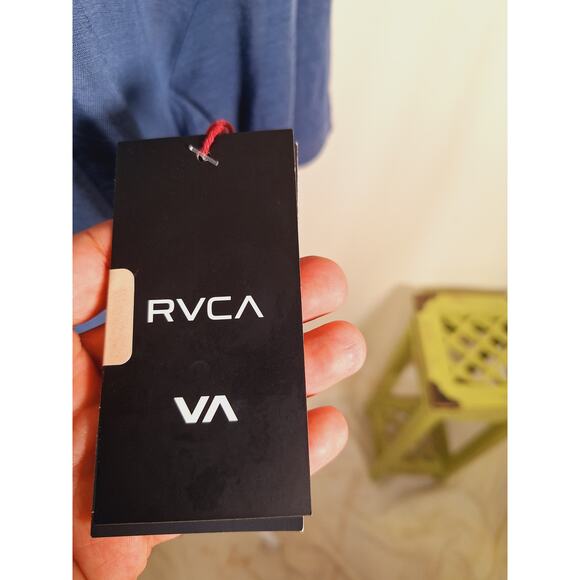 RVCA Triblend Burnout Women's Sheer Blue Shirt NWT - Picture 7 of 8